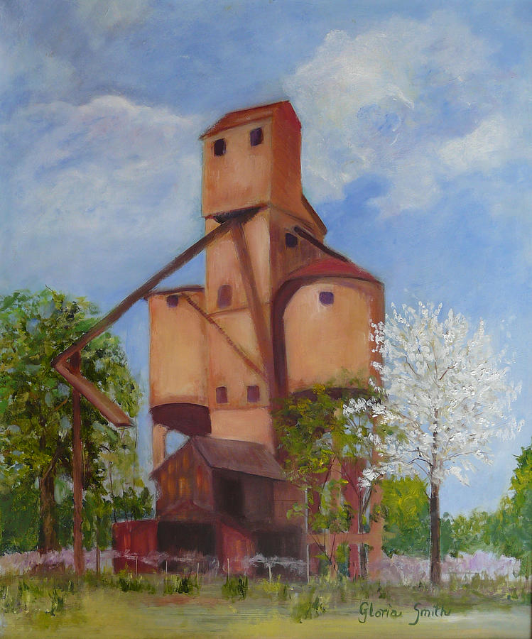 Old Mill Painting by Gloria Smith