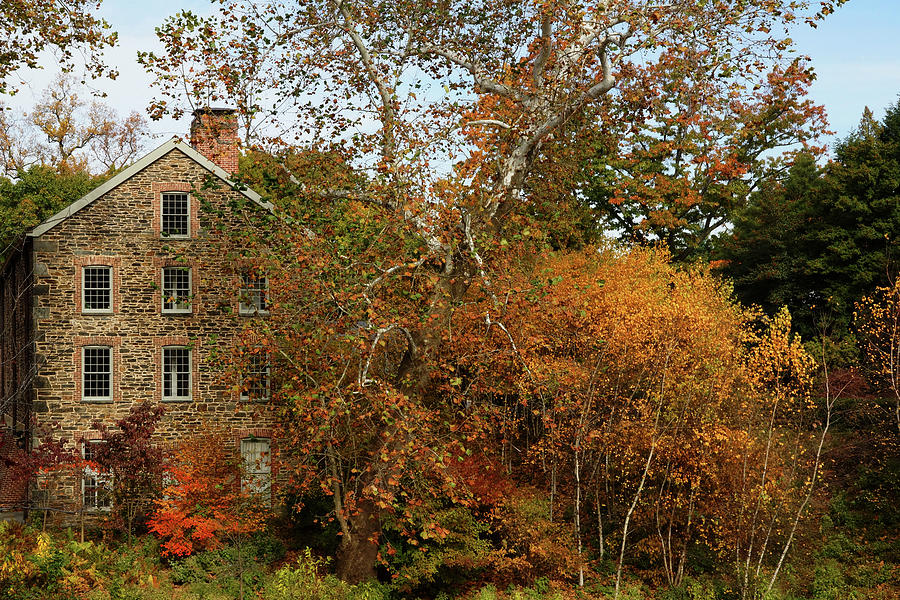 Old Mill in Autumn Photograph by Cate Franklyn