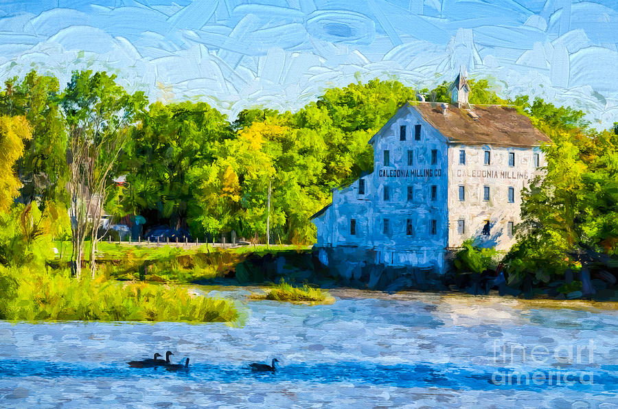 Old Mill on Grand River in Caledonia, Ontario Photograph by Les Palenik