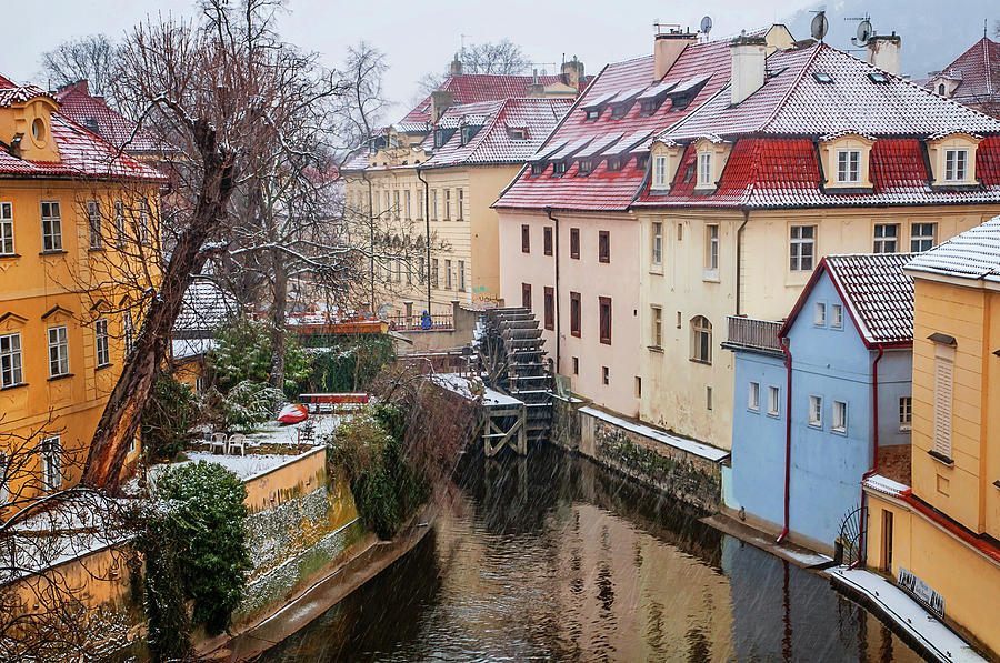 Old Mill. Prague March Snowfall Photograph by Jenny Rainbow