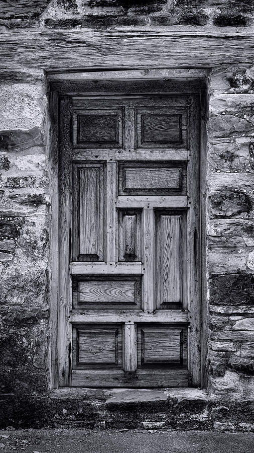 Vintage Photograph - Old Mission San Jose Door by Stephen Stookey