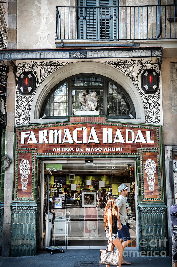 Old modernist pharmacy in Barcelona Photograph by RicardMN Photography