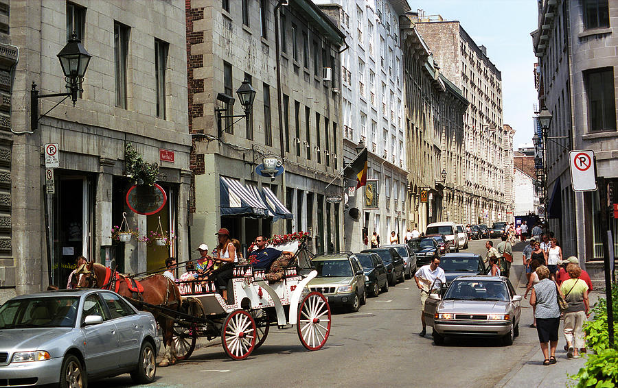 Old Montreal Traffic Jam Photograph by Frank Romeo