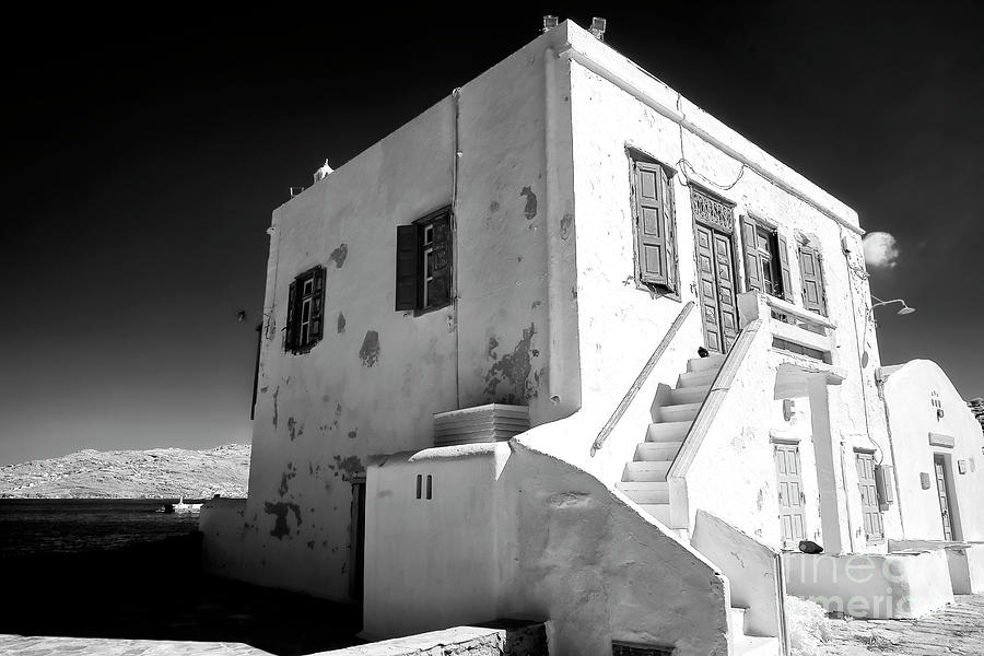 Old Mykonos Infrared Photograph by John Rizzuto