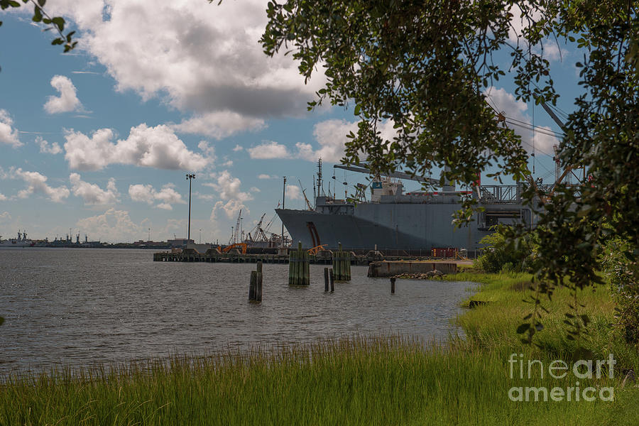 Old Navy Base on the Cooper River in Charleston Photograph by Dale Powell