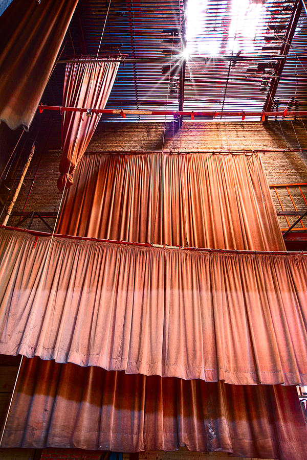 Old Neglected Movie Theatre Curtains Photograph by Dirk Ercken