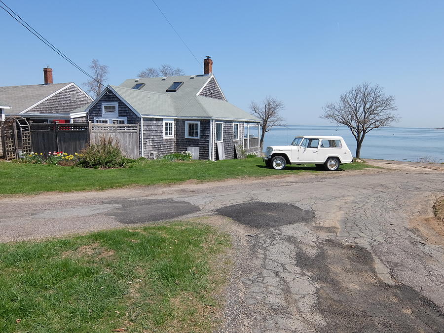 Old New England Beach Cottage In Early Spring Time 3 Photograph By