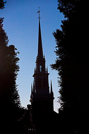 Old North Church Sillhouette Photograph