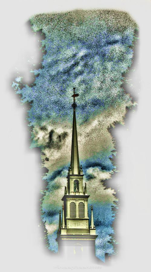 Old North Church Steeple Digital Art by Vincent Green