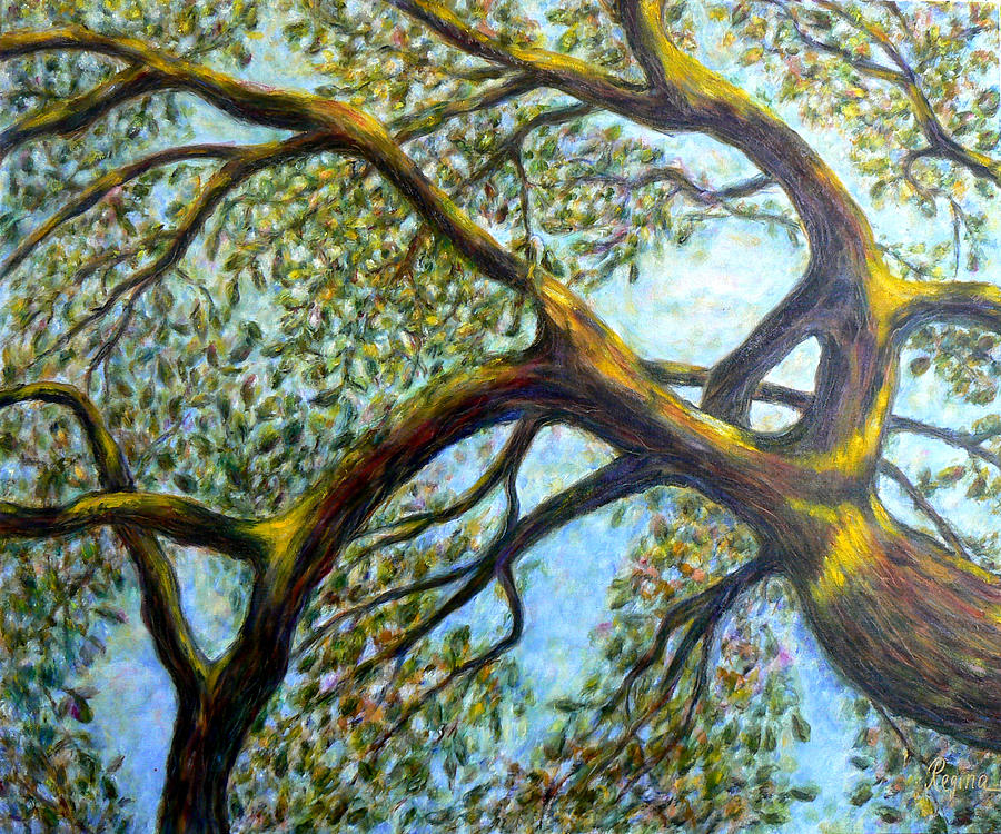 Landscape Painting - Old Oak by Regina Slavin