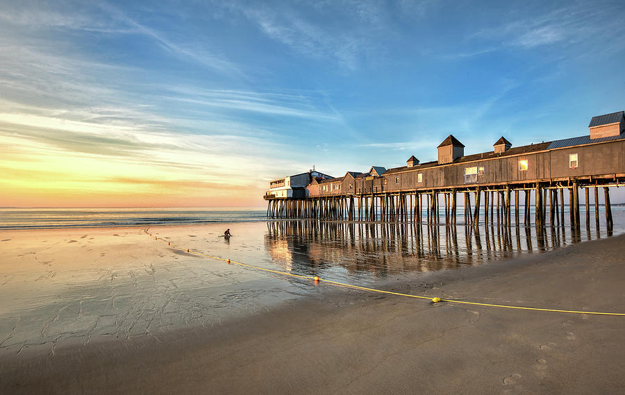 Old Orchard Beach Pier - Maine Photograph by Dunn Ellen