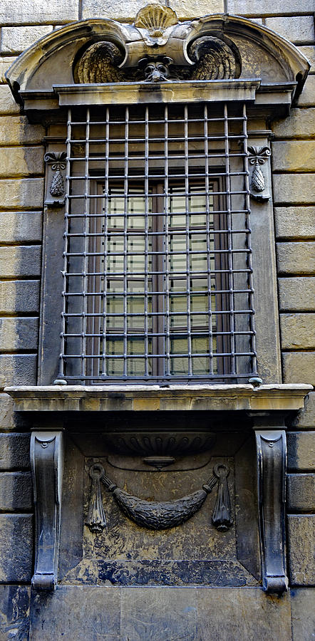 Old Ornately Barred Window In Florence Italy Photograph by Rick Rosenshein
