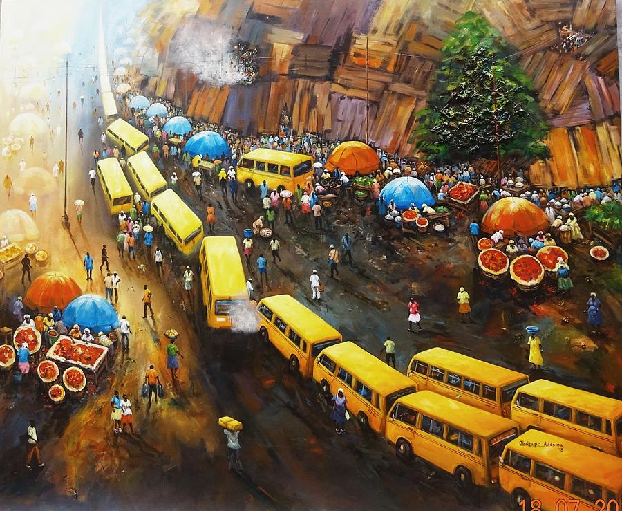 Old Oshodi 1 Painting by Oladipupo Adesina