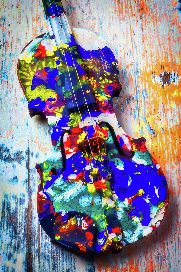 Old Painted Violin Photograph by Garry Gay