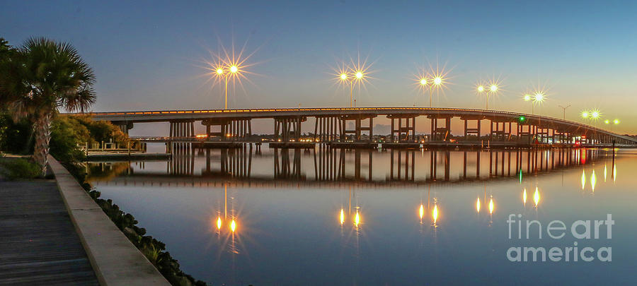 Old Palm City Bridge at Dawn Photograph by Tom Claud