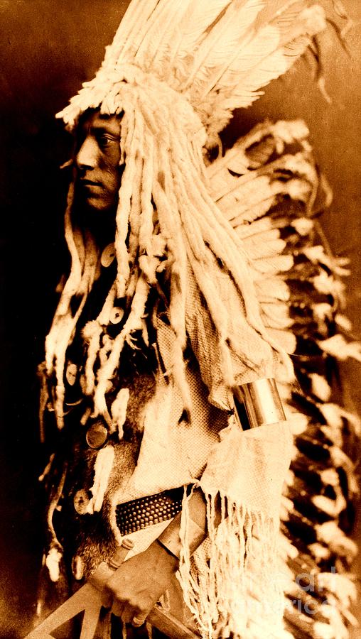 Old Person Piegan Blackfoot American Indian 1911 Photograph by Peter Ogden