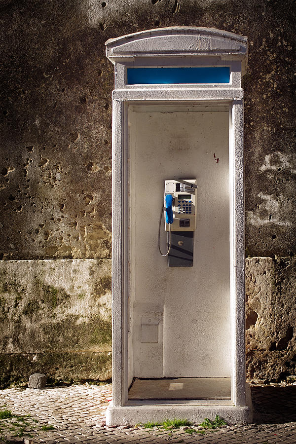 Vintage Photograph - Old phonebooth by Carlos Caetano