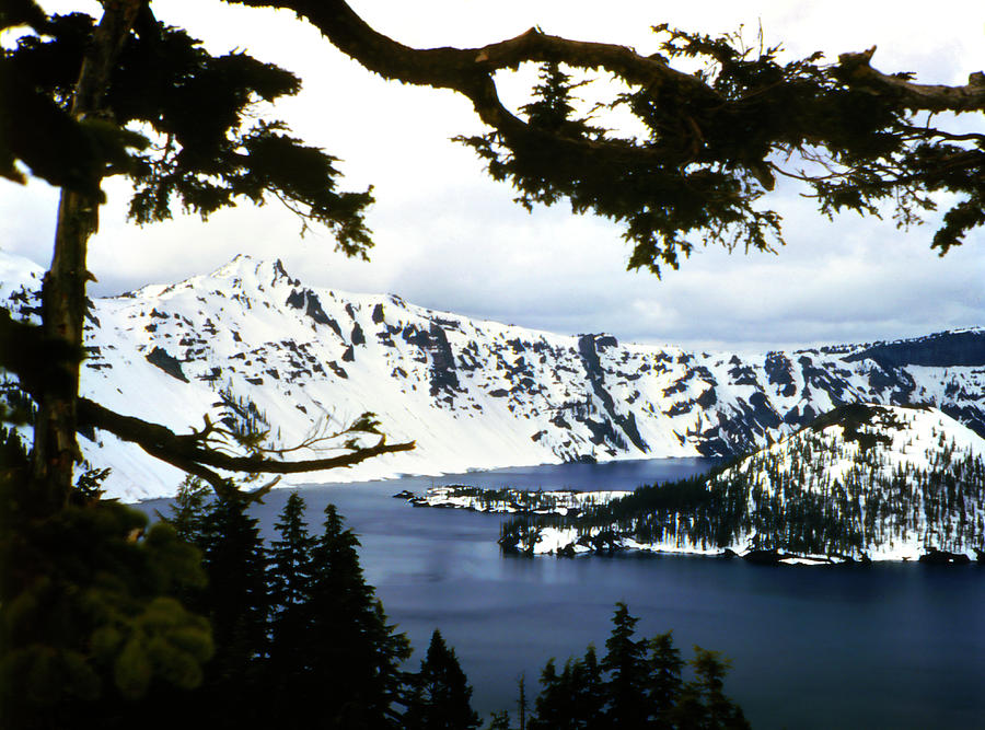 Old Photo Crater Lake 1950s Photograph by Marilyn Hunt