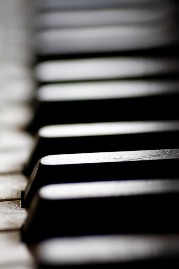 Old piano keys Photograph by Steve Ball