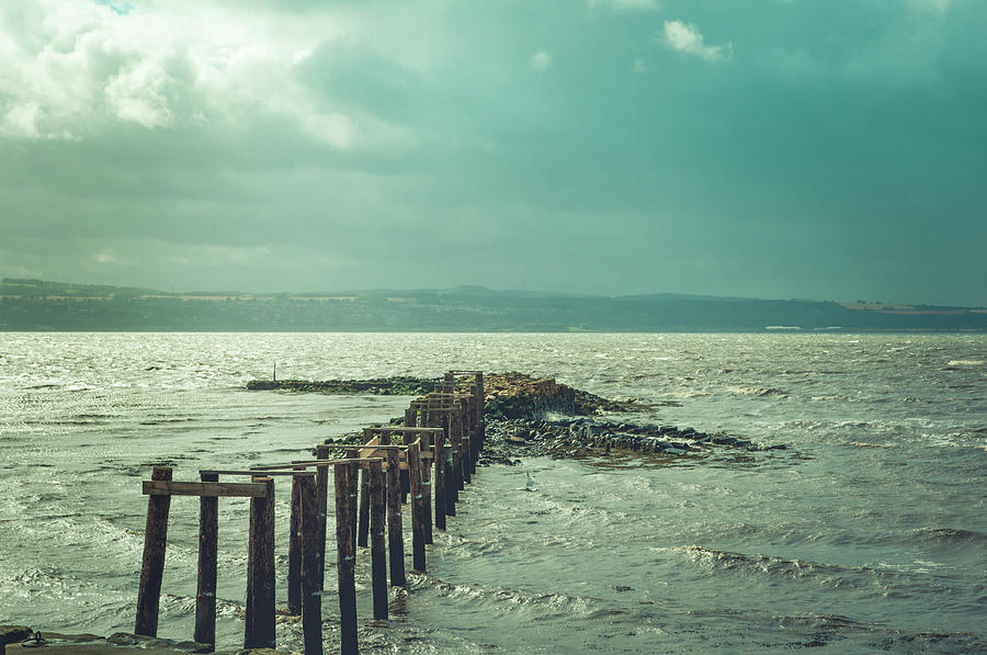 Old Pier on River Forth. Culross. Scotland Photograph by Jenny Rainbow