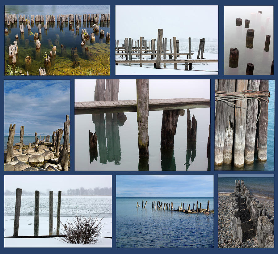 Old Pilings Version 2 Photograph by Mary Bedy