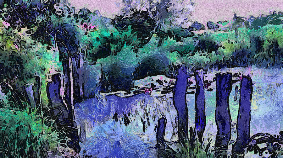 Old Pond in Moonlight. Van Gogh Fantasy Photograph by Jenny Rainbow