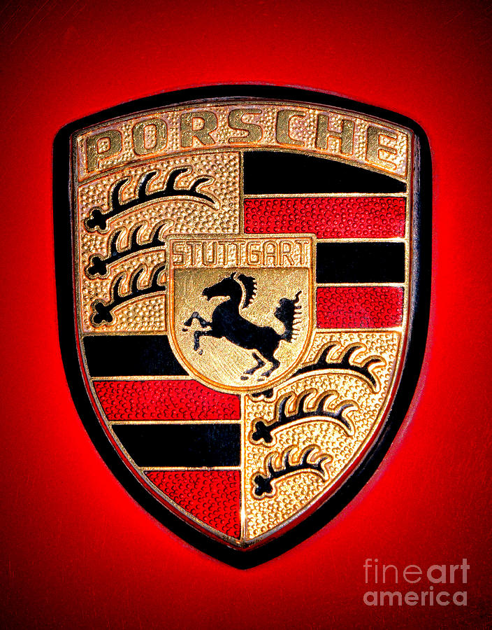 Old Porsche Badge Photograph by Olivier Le Queinec