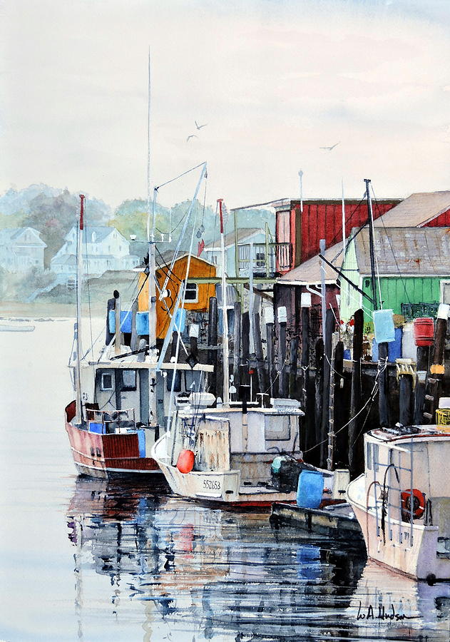 Old Port Painting by Bill Hudson