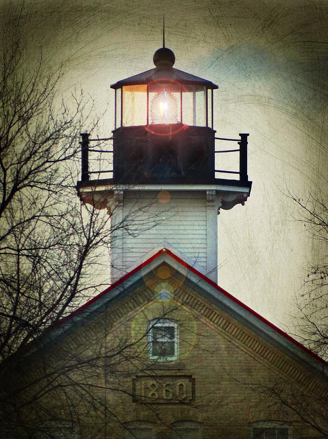 Old Port Washington Lighthouse Re-imagined Photograph by David T Wilkinson