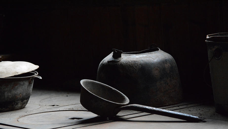 Old Kettle and Ladle Photograph by Whispering Peaks Photography