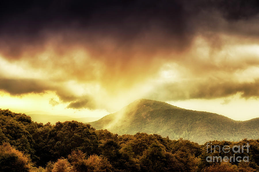 Shenandoah National Park Photograph - Old Rag View Overlook Storm Clouds by Thomas R Fletcher