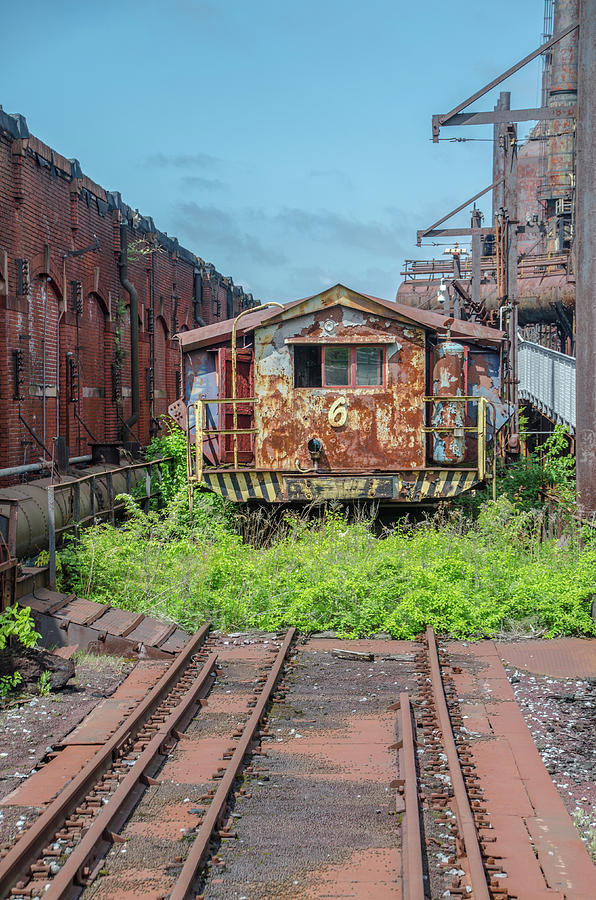 Car Photograph - Old Rail Road Car - Bethlehem Steel by Bill Cannon