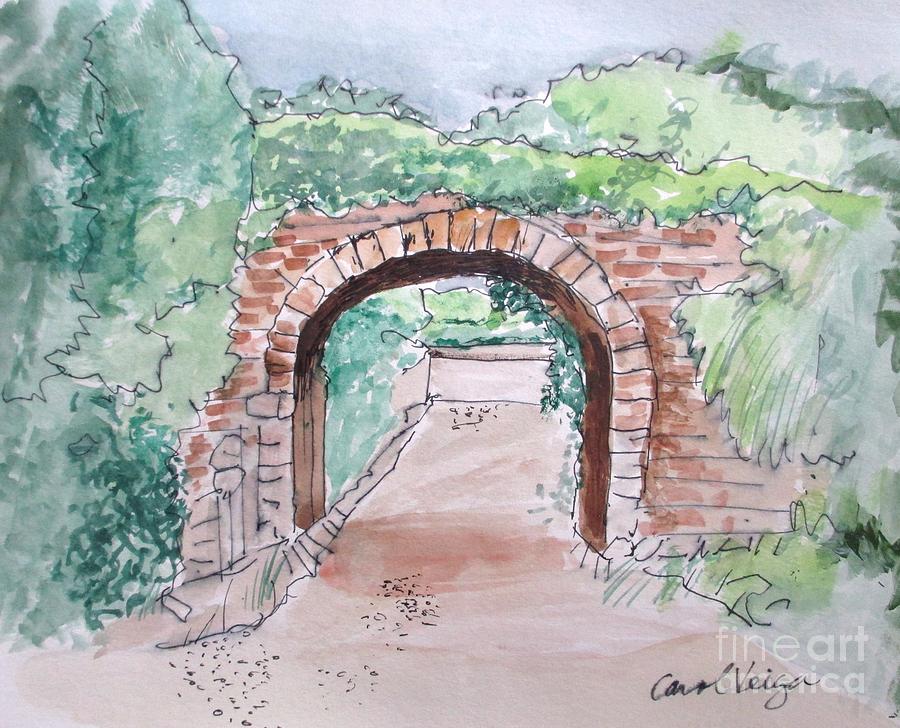 Old Railway Bridge Drawing By Carol Veiga