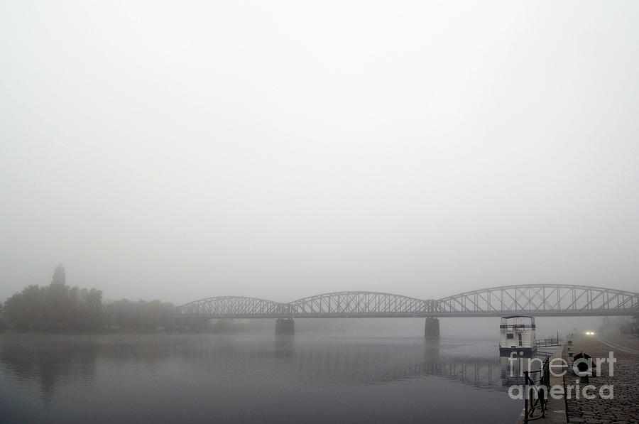 Old railway bridge in the fog Photograph by Michal Boubin