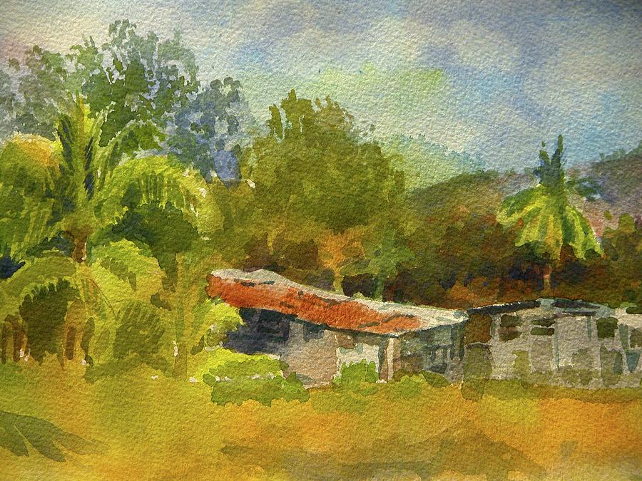 Old ranch in Costa Rica Painting by Walt Maes