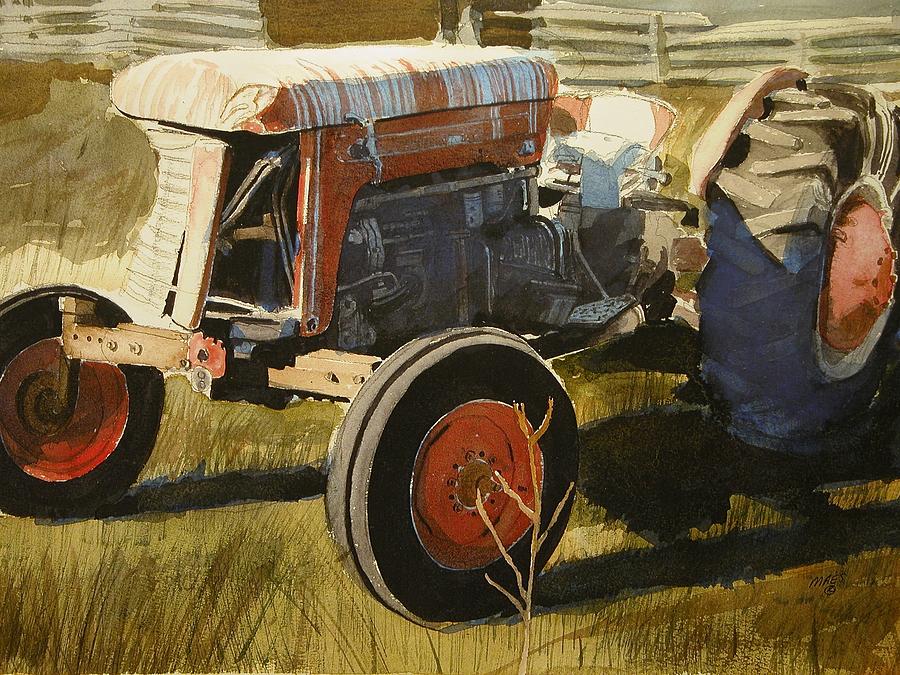 Old ranch tractor Painting by Walt Maes