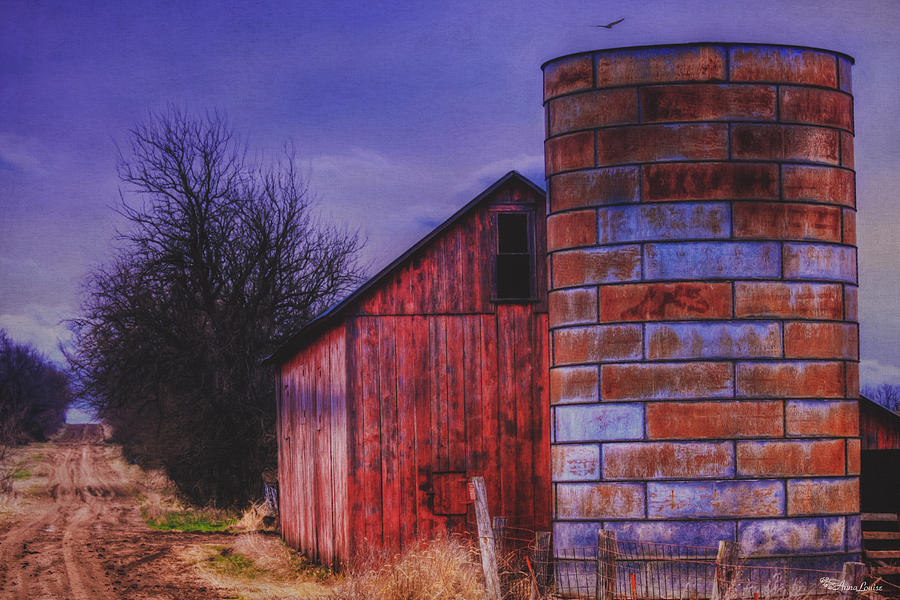 Old Red Barn and Rusted Silo Photograph by Anna Louise