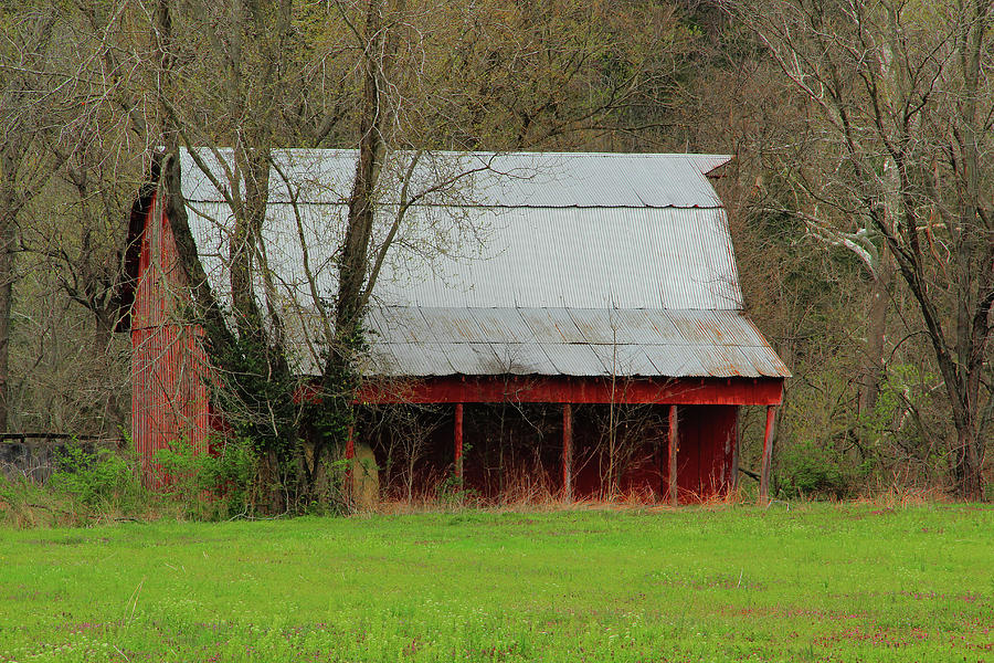 Old Barn Photograph - Old Red Barn in Jefferson County by Greg Matchick