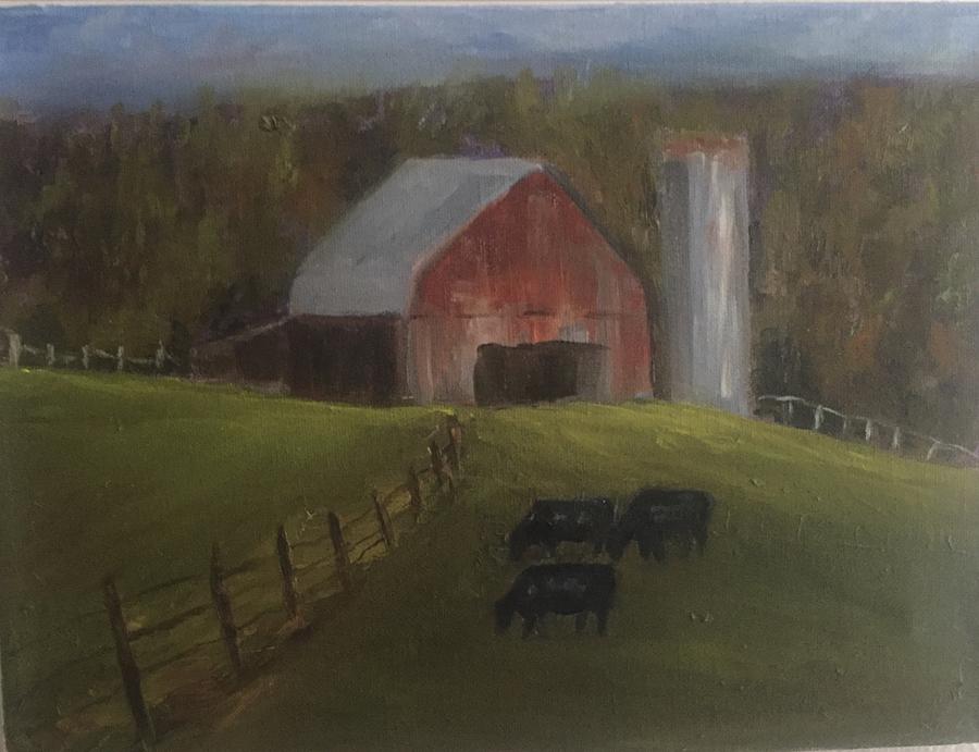 Old Red Barn Painting By Jan Holman