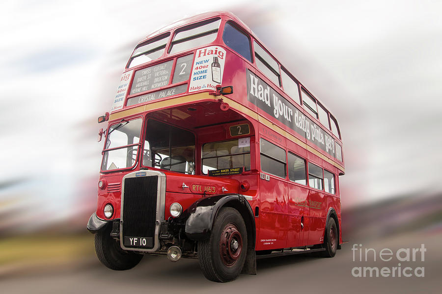 Old Red London Bus Photograph by Tom Conway