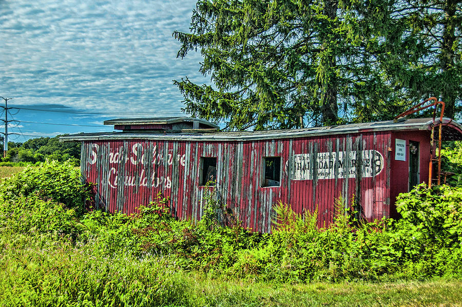 Old Red Caboose Photograph by Cathy Kovarik