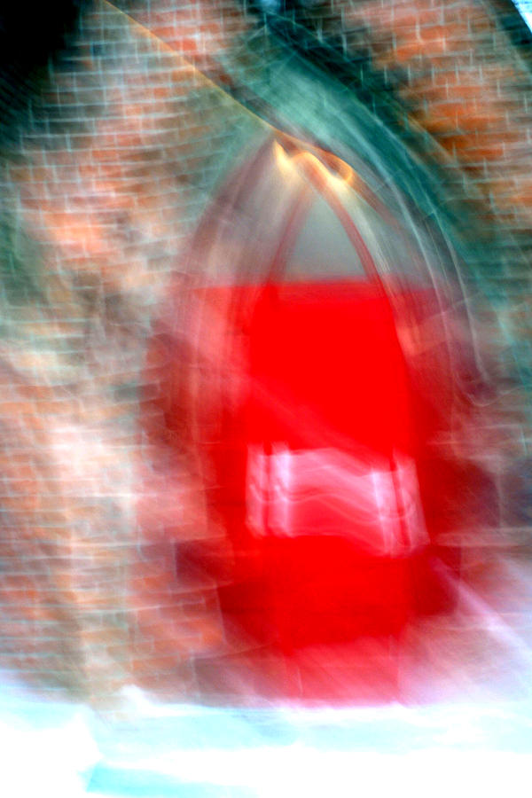 Old Red Door Abstract Photograph by Anthony Jones