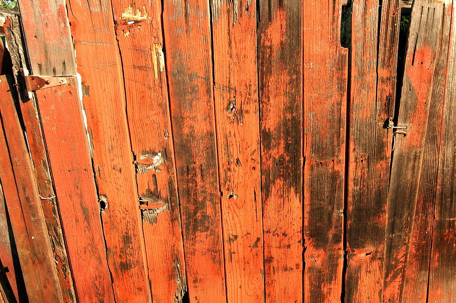 Old Red Fence Photograph by Richard Omura