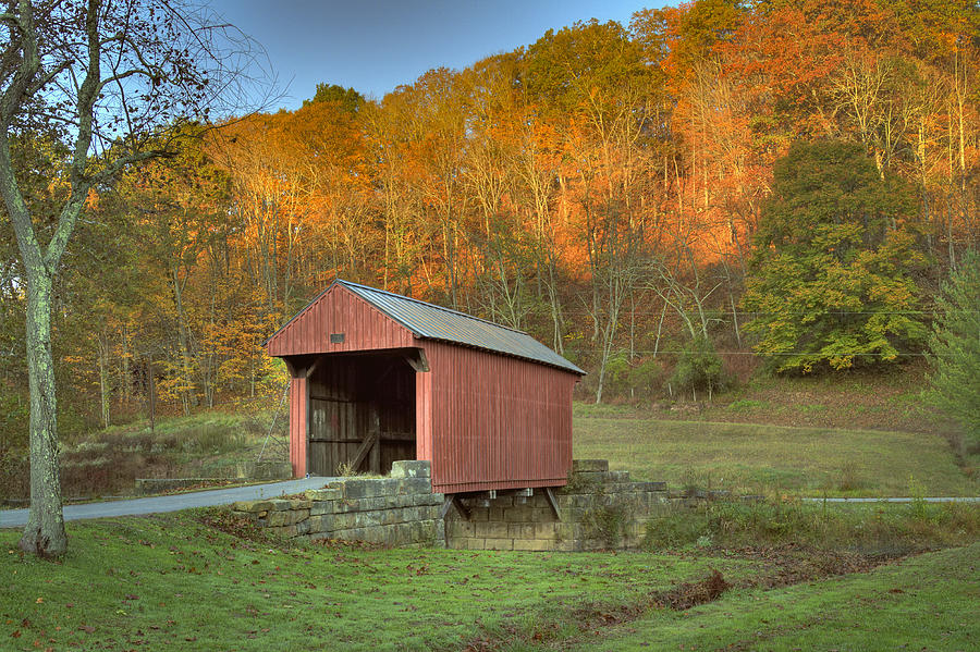 Old Red or Walkersville Covered Bridge Photograph by Jack R Perry