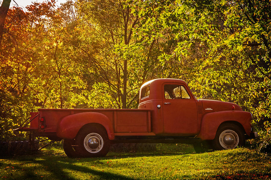 Old Red Pick-Up Photograph by Susan McMenamin