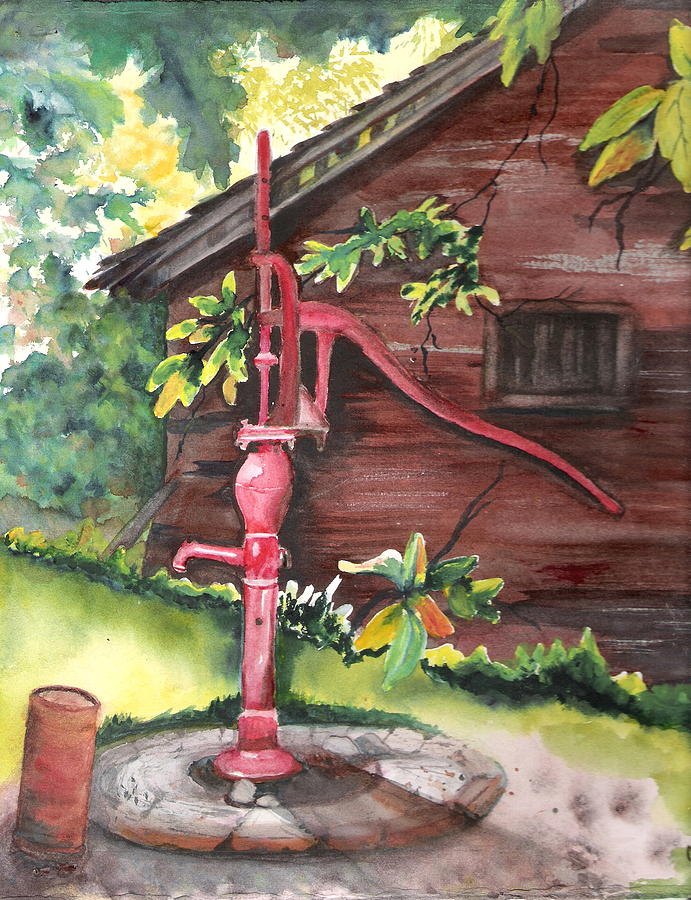 Old Red Pump by Marsha Woods Old Red Pump by Marsha Woods