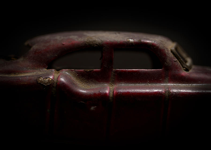 Old Red Toy Car Detail Photograph by Art Whitton