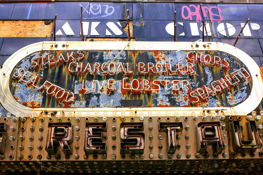Old Restaurant Sign Photograph by Chris Smith