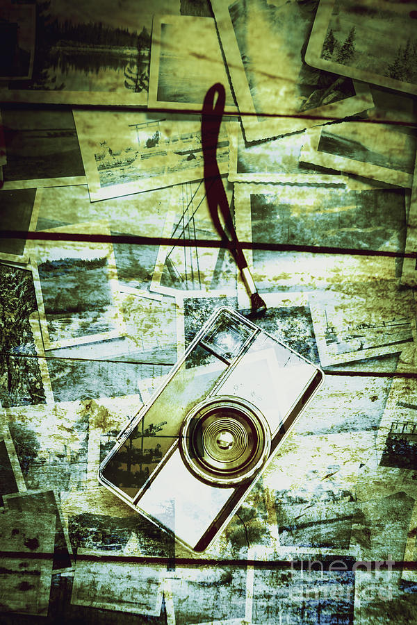 Old retro film camera in creative composition Photograph by Jorgo Photography