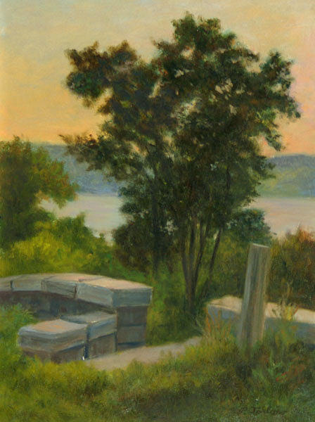 Landscape Painting - Old Rock Wall by Phyllis Tarlow Landscape Painting - Old Rock Wall by Phyllis Tarlow